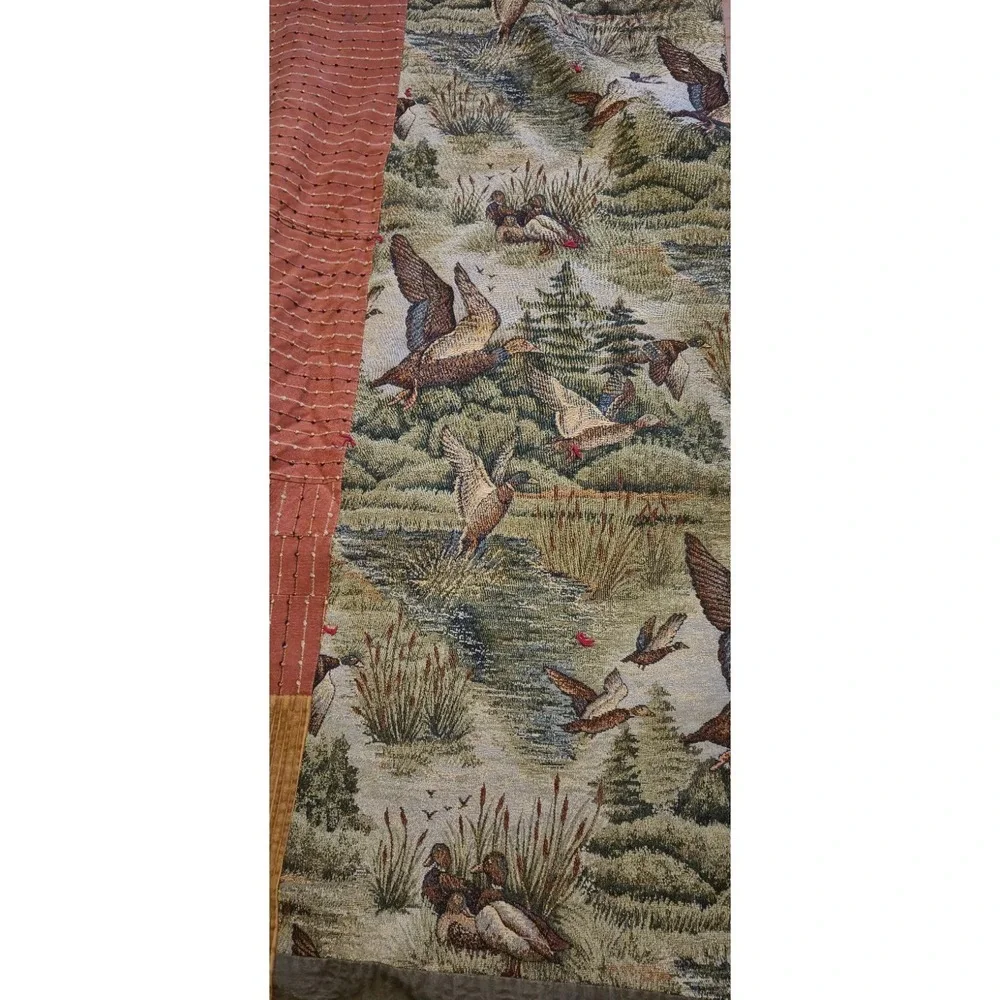 Rustic‎ Hunting Patchwork Quilt Throw 58x76  Cabin Decor READ
